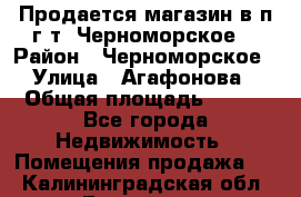 Продается магазин в п.г.т. Черноморское  › Район ­ Черноморское › Улица ­ Агафонова › Общая площадь ­ 100 - Все города Недвижимость » Помещения продажа   . Калининградская обл.,Балтийск г.